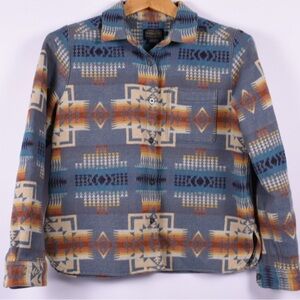 Pendleton Southwestern Wool Shirt Medium Aztec Pattern Women